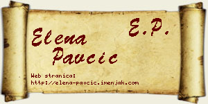 Elena Pavčić vizit kartica